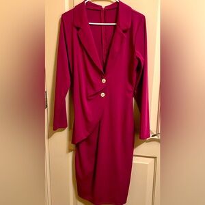 VENUS long sleeve dress Magenta